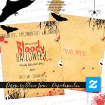 Einladung zu Bloody Halloween-Party