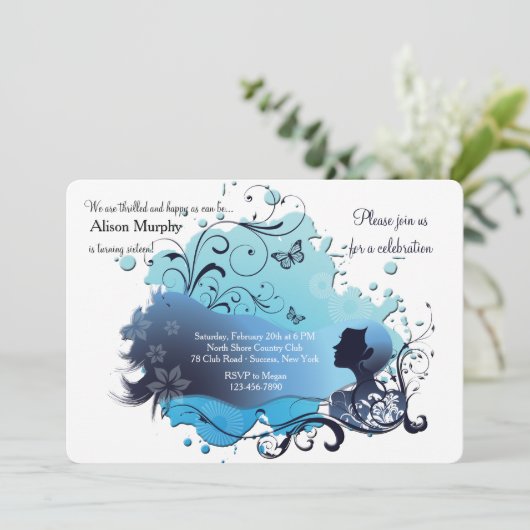 Einladung zu Blue Horizon (Stehend Vorderseite)