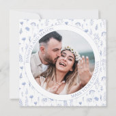 Einladung zu Blue Wildblume Save the Date Foto (Rückseite)