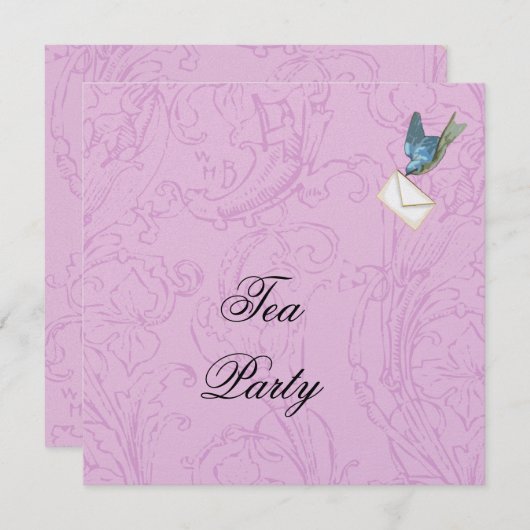 Einladung zu Bluebird & Damask (Vorne/Hinten)