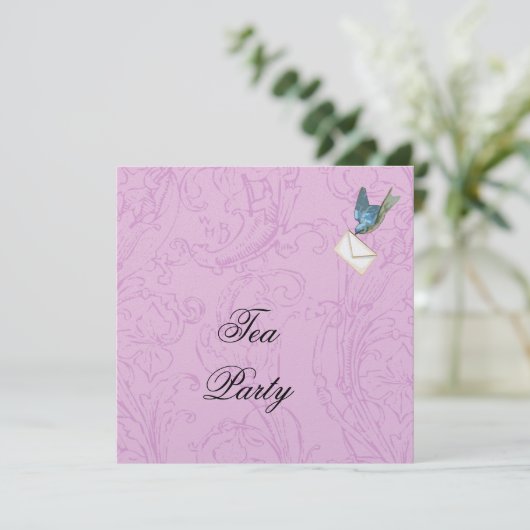 Einladung zu Bluebird & Damask (Stehend Vorderseite)