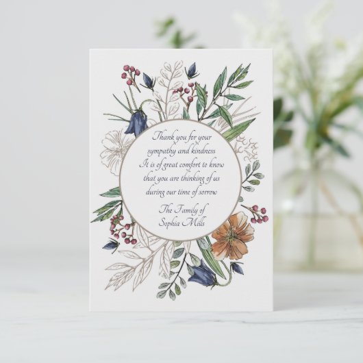 Einladung zu Blume im Beileid (Stehend Vorderseite)