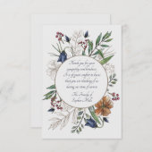 Einladung zu Blume im Beileid (Vorne/Hinten)