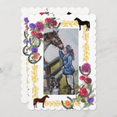 Einladung zu Blume und Abschlüssen von Pferden (Vorne/Hinten)