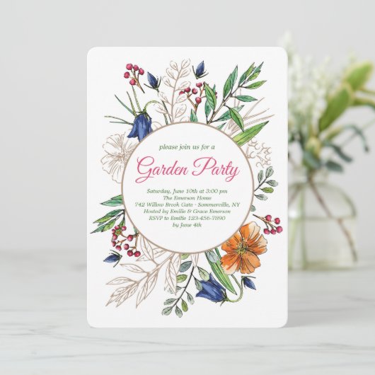 Einladung zu Blume vor Ort (Stehend Vorderseite)