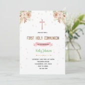 Einladung zu Boho zum Thema Taufe (Stehend Vorderseite)