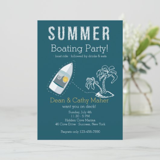 Einladung zu Bootsfahrten (Stehend Vorderseite)