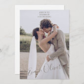 Einladung zu braun-weißem Minimalistischen Papier (Vorne/Hinten)