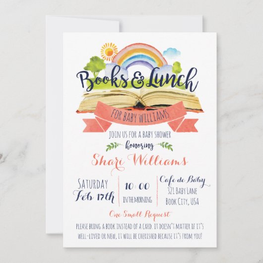 Einladung zu Büchern und Mittagsdusche (Vorderseite)