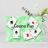 Einladung zu Casino Fun (Stehend Vorderseite)