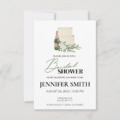 Einladung zu Champagner & Cake Bridal Dusche (Vorderseite)