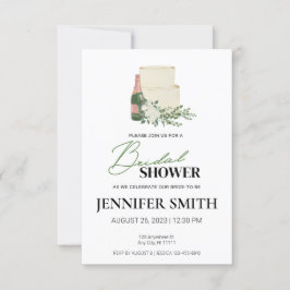 Einladung zu Champagner & Cake Bridal Dusche