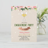 Einladung zu Champagner-Gesprächsfeier (Stehend Vorderseite)