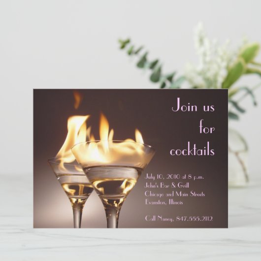 Einladung zu Cocktails (Stehend Vorderseite)
