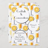 Einladung zu Cocktails und Gesprächen (Vorne/Hinten)