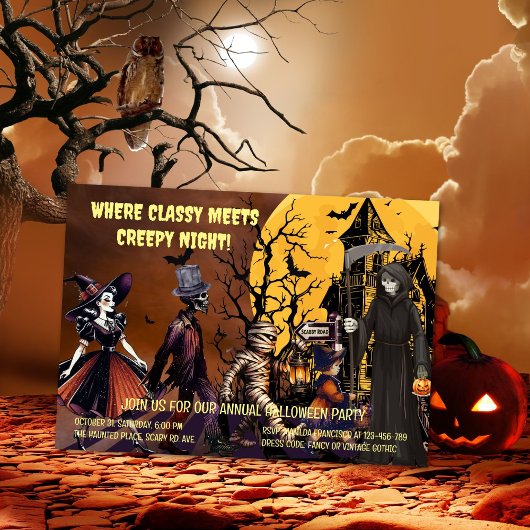 Einladung zu Creepy Fun Halloween-Party