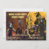 Einladung zu Creepy Fun Halloween-Party (Vorderseite)