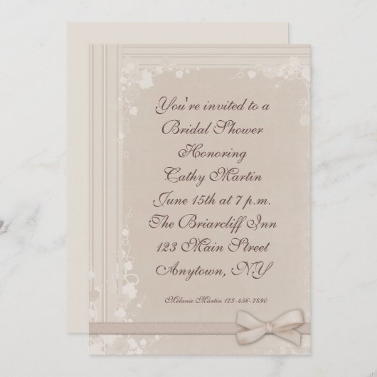 Einladung zu Cremeweinweinen (Vorne/Hinten)