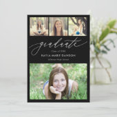 Einladung zu Crisp Collage Editable Color Abschlus (Stehend Vorderseite)