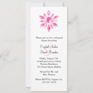 Einladung zu Crystals Hochzeitsessen Probe