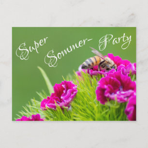 Einladung zu Deiner super Sommerparty! Postkarte