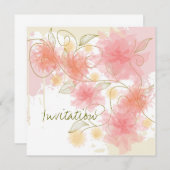 Einladung zu delikaten Blume (Vorne/Hinten)