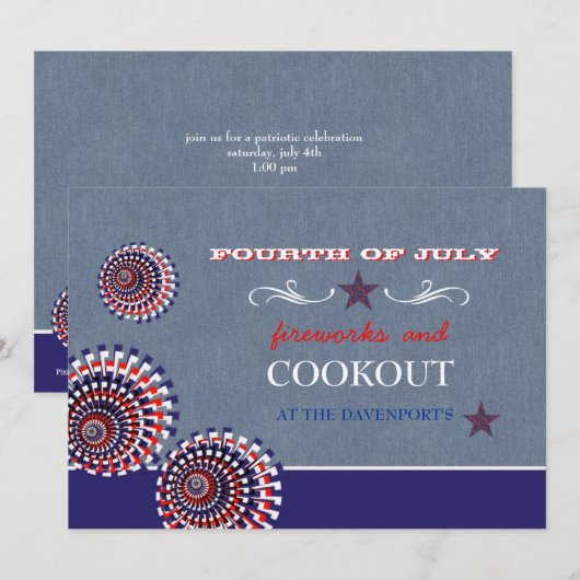 Einladung zu Denim Holiday (Vorne/Hinten)