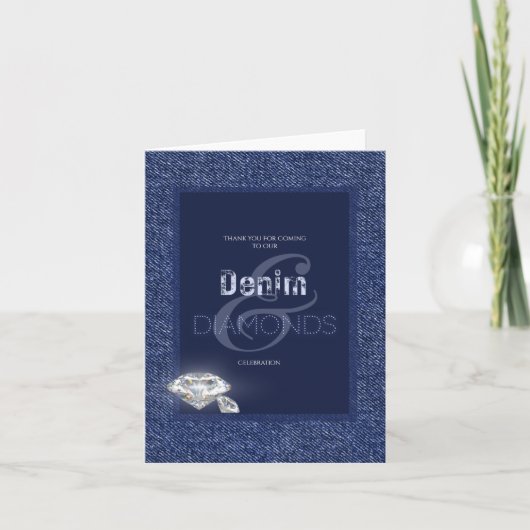 Einladung zu Denim und Diamanten (Vorderseite)