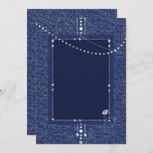 Einladung zu Denim und Diamanten (Vorne/Hinten)