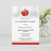 Einladung zu Dezember oder Weihnachts-Engagement (Stehend Vorderseite)