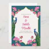 Einladung zu Digital Mehndi und Digital Dholki (Vorne/Hinten)