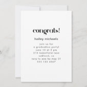 Einladung zu drei Fotocollage Graduation Party (Rückseite)