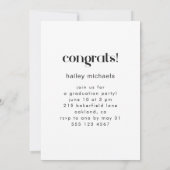 Einladung zu drei Fotocollage Graduation Party (Rückseite)