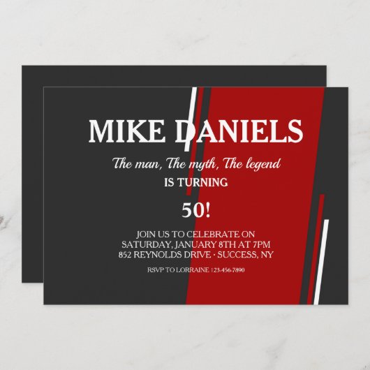 Einladung zu dunklen Farben (Vorne/Hinten)