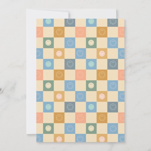 Einladung zu einem Coolen Typ Boys Retro 1. Geburt (Rückseite)