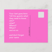 Einladung zu einem Disco-Party (Rückseite)