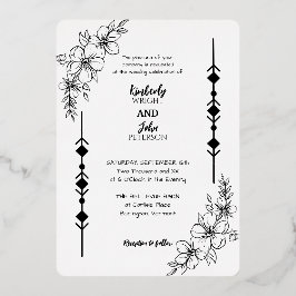 Einladung zu einem einfachen, schicken Hochzeitsfo