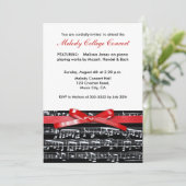 Einladung zu einem eleganten klassischen Musikkonz (Stehend Vorderseite)