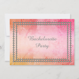 Einladung zu einem eleganten, rosa Graffiti-Bachel