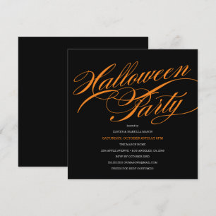 Einladung zu einem eleganten Script-Halloween-Part