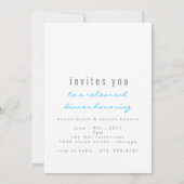 Einladung zu einem Familienessen in der Probe (Rückseite)