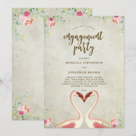 Einladung zu einem Flamingo-Tropenspiel