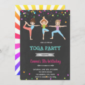 Einladung zu einem Geburtstag von Yoga (Vorne/Hinten)