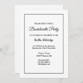 Einladung zu einem Gerahmten Junggeselinnen-Abschi (Vorne/Hinten)