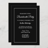 Einladung zu einem Gerahmten Junggeselinnen-Abschi (Vorne/Hinten)