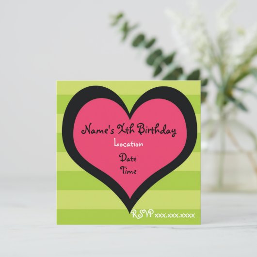 Einladung zu einem gesunden Herz (Stehend Vorderseite)