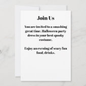 Einladung zu einem Halloween-Party (Rückseite)