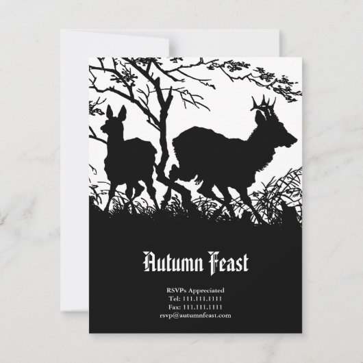 Einladung zu einem Herbstfest oder Ernteeball (Rückseite)