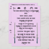 Einladung zu einem Maskenball (Vorne/Hinten)