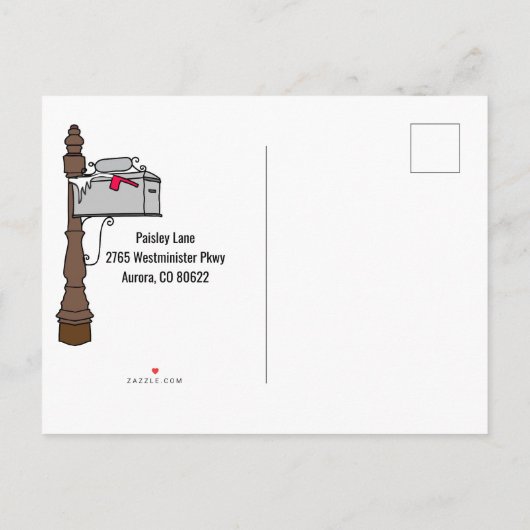 Einladung zu einem offenen Haus oder einem anderen (Rückseite)